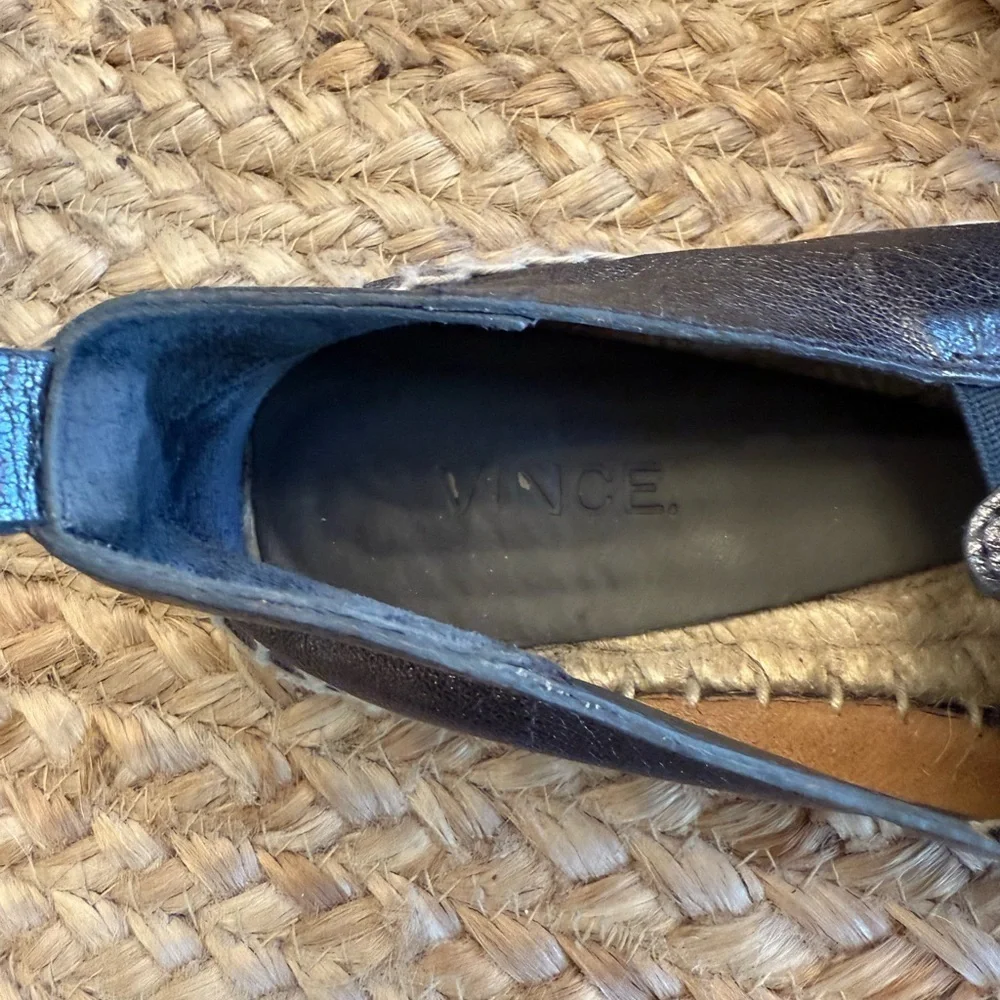 Vince Metallic Blue Espadrilles